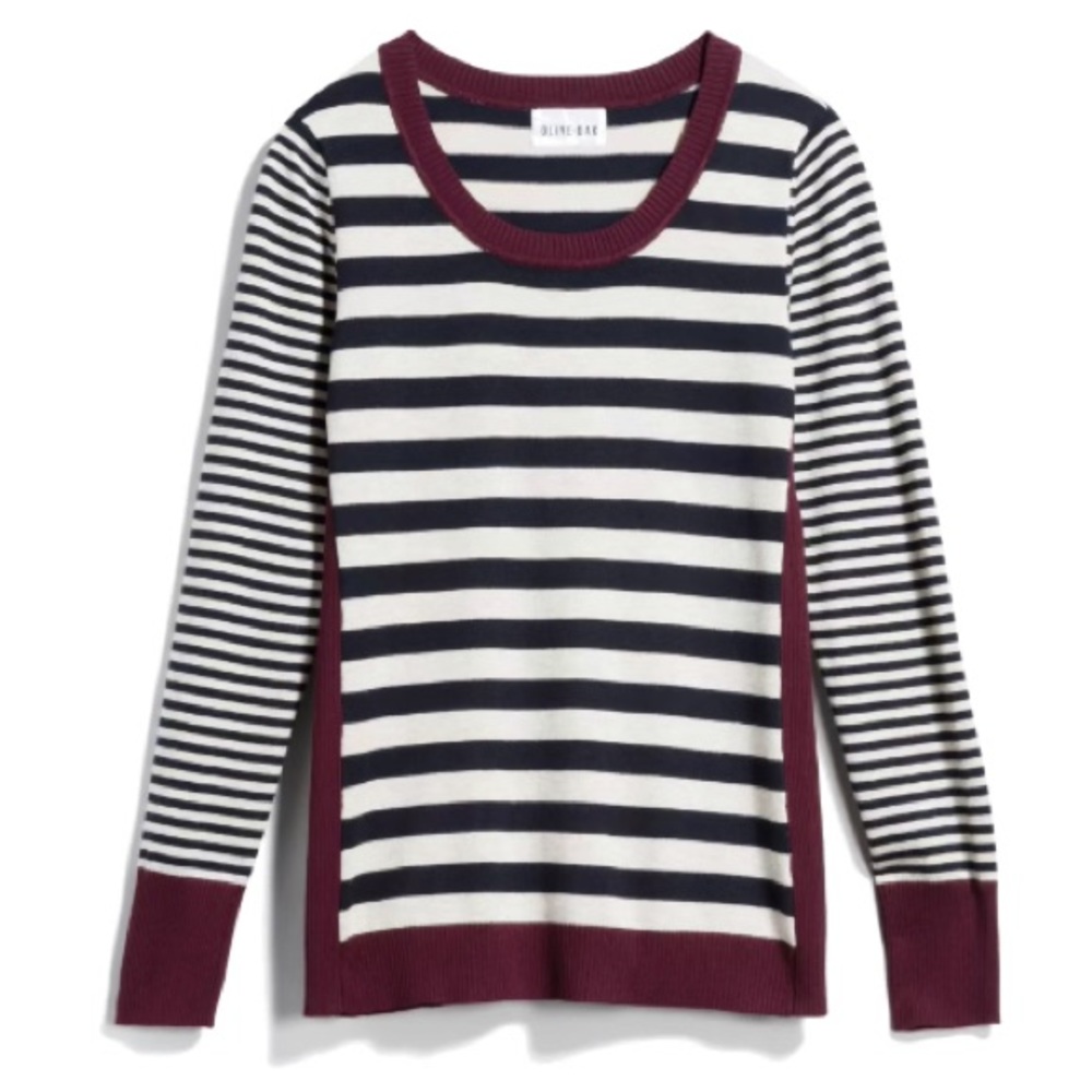 Olive & Oak, Maryanne Striped Pullover, XL